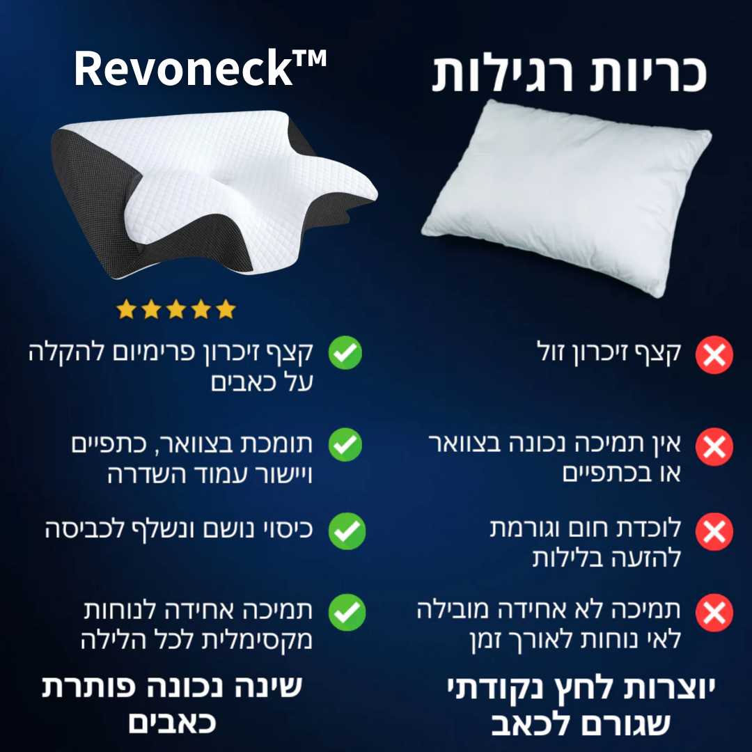 ™Revoneck - כרית שינה אורתופדית